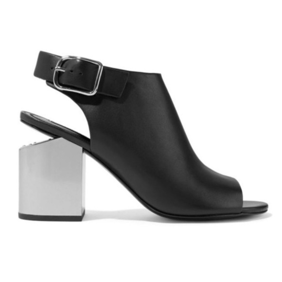 Alexander Wang Nadia Peep Toe Cutout Heels Booties - Picture 2 of 8